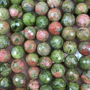 Shop Unakite Faceted Beads! Unakite Faceted Beads, Natural Gemstone Beads, Round Red Green Stone Beads 6mm 8mm 10mm 15'' | Natural genuine faceted Unakite beads for beading and jewelry making.  #jewelry #beads #beadedjewelry #diyjewelry #jewelrymaking #beadstore #beading #affiliate #ad