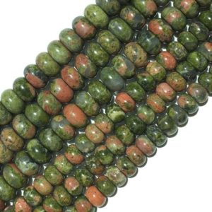 Shop Unakite Rondelle Beads! Red Green Unakite Beads, Natural Gemstone Beads, Rondelle Stone Beads 4x6mm 5x8mm 15'' | Natural genuine rondelle Unakite beads for beading and jewelry making.  #jewelry #beads #beadedjewelry #diyjewelry #jewelrymaking #beadstore #beading #affiliate #ad