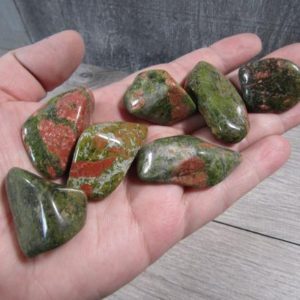 Shop Unakite Stones & Crystals! Unakite 3/4 inch + Tumbled Stone T73 | Natural genuine stones & crystals in various shapes & sizes. Buy raw cut, tumbled, or polished gemstones for making jewelry or crystal healing energy vibration raising reiki stones. #crystals #gemstones #crystalhealing #crystalsandgemstones #energyhealing #affiliate #ad