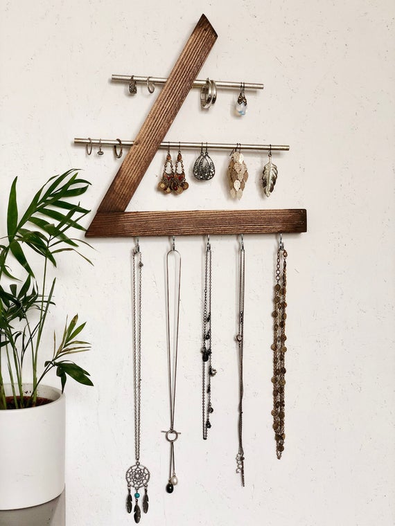 Wooden Jewelry Organizer | Wall Mounted | Jewelry Box | Jewelry Stand