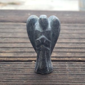 Shop Hematite Shapes! 2" HEMATITE ANGEL Natural Handcarved Stone Gemstone | Natural genuine stones & crystals in various shapes & sizes. Buy raw cut, tumbled, or polished gemstones for making jewelry or crystal healing energy vibration raising reiki stones. #crystals #gemstones #crystalhealing #crystalsandgemstones #energyhealing #affiliate #ad