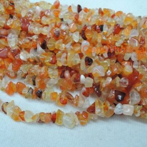 Shop Carnelian Beads! 34" Carnelian 5x10mm chips , Red agate small chips gemstone, semi-precious stone, orange color small DIY jewelry beads, gemstone wholesaler | Natural genuine beads Carnelian beads for beading and jewelry making.  #jewelry #beads #beadedjewelry #diyjewelry #jewelrymaking #beadstore #beading #affiliate #ad