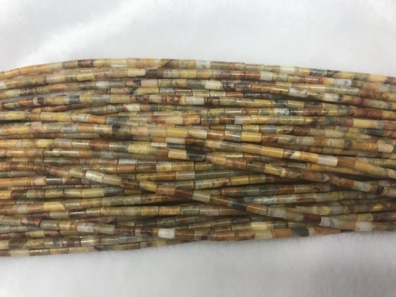 Natural Crazy Lace Agate 2x4mm Column Genuine Loose Tube Beads 15 Inch Jewelry Supply Bracelet Necklace Material Support Wholesale