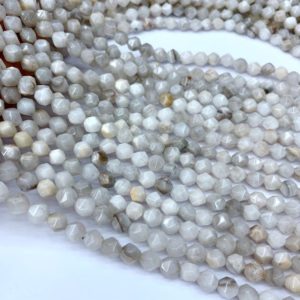 Shop Agate Bead Shapes! White Agate Star Cut Faceted Beads 6mm 8mm 10mm Natural White Gemstone Rose Cut Geometric Cut Focal Beads Genuine White Lace Agate Mala Bead | Natural genuine other-shape Agate beads for beading and jewelry making.  #jewelry #beads #beadedjewelry #diyjewelry #jewelrymaking #beadstore #beading #affiliate #ad