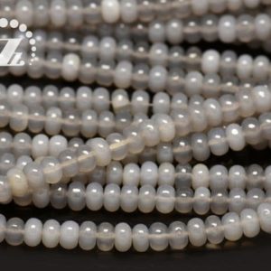 Shop Agate Rondelle Beads! Gray Agate smooth rondelle spacer beads,roundel bead,abacus bead,wheel bead,Gray Agate,Agate Beads,4x6mm 5x8mm for choice,15" full strand | Natural genuine rondelle Agate beads for beading and jewelry making.  #jewelry #beads #beadedjewelry #diyjewelry #jewelrymaking #beadstore #beading #affiliate #ad