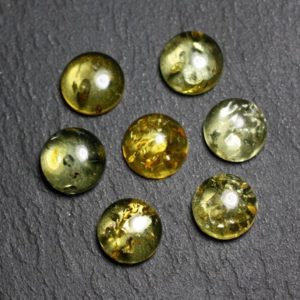 Shop Amber Round Beads! 1pc – Cabochon Natural Amber Round 10mm Light Yellow Honey – 8741140003248 | Natural genuine round Amber beads for beading and jewelry making.  #jewelry #beads #beadedjewelry #diyjewelry #jewelrymaking #beadstore #beading #affiliate #ad