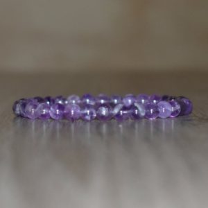 Shop Amethyst Jewelry! 6mm Amethyst Bracelet, February Birthstone Good Luck Bracelet, Amethyst Jewelry, Healing Crystal Bracelet, Amethyst Chakra Bracelet | Natural genuine Amethyst jewelry. Buy crystal jewelry, handmade handcrafted artisan jewelry for women.  Unique handmade gift ideas. #jewelry #beadedjewelry #beadedjewelry #gift #shopping #handmadejewelry #fashion #style #product #jewelry #affiliate #ad