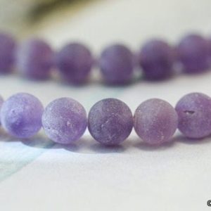 Shop Amethyst Round Beads! M/ Amethyst 8mm Smooth Round Loose Beads 15.5" strand Purple quartz matte finished round beads for jewelry making | Natural genuine round Amethyst beads for beading and jewelry making.  #jewelry #beads #beadedjewelry #diyjewelry #jewelrymaking #beadstore #beading #affiliate #ad