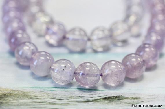 M/ Cape Amethyst 10mm/ 12mm Round Beads 16" Strand Ab Grade Pale Purple Quartz Gemstone Beads For Jewelry Making