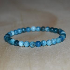 Shop Apatite Jewelry! 6mm Apatite Bracelet, Blue Apatite Men Bracelet, Women Bracelet, Beaded Bracelet, Healing Bracelet, Calming Bracelet, Apatite Jewel | Natural genuine Apatite jewelry. Buy crystal jewelry, handmade handcrafted artisan jewelry for women.  Unique handmade gift ideas. #jewelry #beadedjewelry #beadedjewelry #gift #shopping #handmadejewelry #fashion #style #product #jewelry #affiliate #ad