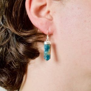 Shop Apatite Earrings! Smooth Apatite Crystal Dangle Earrings // Apatite Jewelry // Metaphysical Jewelry // Sterling Silver // Village Silversmith | Natural genuine Apatite earrings. Buy crystal jewelry, handmade handcrafted artisan jewelry for women.  Unique handmade gift ideas. #jewelry #beadedearrings #beadedjewelry #gift #shopping #handmadejewelry #fashion #style #product #earrings #affiliate #ad