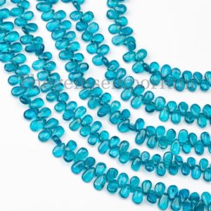Shop Apatite Bead Shapes! Top Quality Neon Apatite Pear Beads, 3.5×5-4.5x7mm Neon Apatite Beads, Apatite Plain Pear Briolette, Neon Apatite Smooth Beads, Neon Apatite | Natural genuine other-shape Apatite beads for beading and jewelry making.  #jewelry #beads #beadedjewelry #diyjewelry #jewelrymaking #beadstore #beading #affiliate #ad