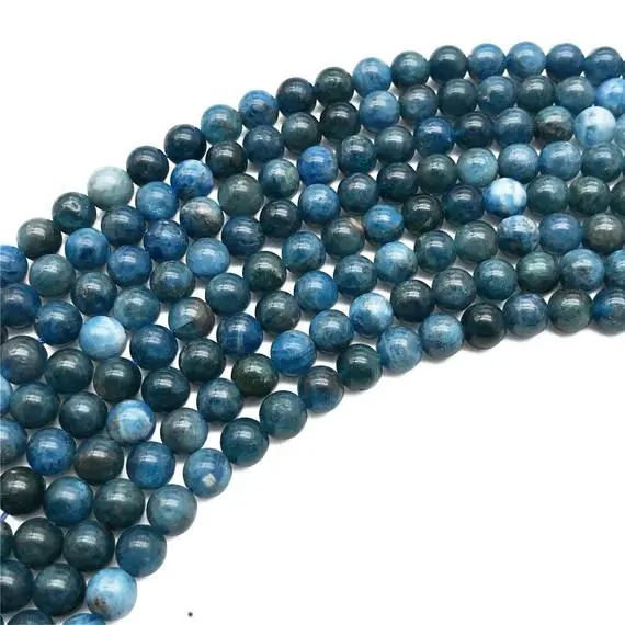 8mm Natural Apatite Beads, Round Gemstone Beads, Wholesale Beads
