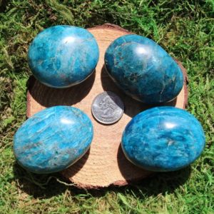 Shop Apatite Shapes! Blue Apatite Palm Stone #A-I | Natural genuine stones & crystals in various shapes & sizes. Buy raw cut, tumbled, or polished gemstones for making jewelry or crystal healing energy vibration raising reiki stones. #crystals #gemstones #crystalhealing #crystalsandgemstones #energyhealing #affiliate #ad