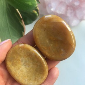 Shop Aventurine Shapes! Yellow Aventurine Worry Stone, Yellow Aventurine | Natural genuine stones & crystals in various shapes & sizes. Buy raw cut, tumbled, or polished gemstones for making jewelry or crystal healing energy vibration raising reiki stones. #crystals #gemstones #crystalhealing #crystalsandgemstones #energyhealing #affiliate #ad