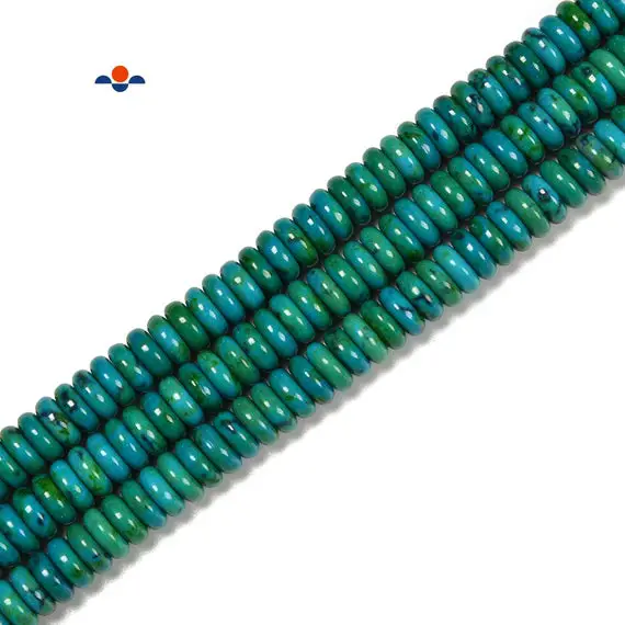 Azurite Smooth Rondelle Beads Size 2x6mm 3x8mm 15.5'' Strand