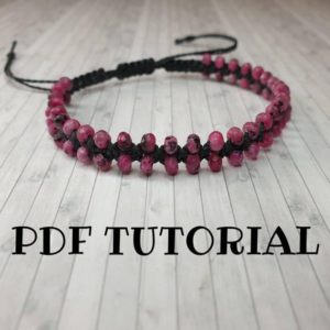 Shop Jewelry Making Tutorials! Pink Bead Friendship Bracelet Tutorial ~ How To ~ Do It Yourself Bracelet ~ Jewelry Making Project ~ Home Craft | Shop jewelry making and beading supplies, tools & findings for DIY jewelry making and crafts. #jewelrymaking #diyjewelry #jewelrycrafts #jewelrysupplies #beading #affiliate #ad