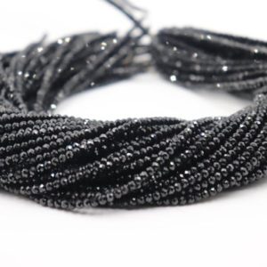 Shop Black Tourmaline Rondelle Beads! Black Tourmaline Faceted Rondelle Beads   Machine Cut   Black Tourmaline Rondelle beads   Wholesale Beads | Natural genuine rondelle Black Tourmaline beads for beading and jewelry making.  #jewelry #beads #beadedjewelry #diyjewelry #jewelrymaking #beadstore #beading #affiliate #ad