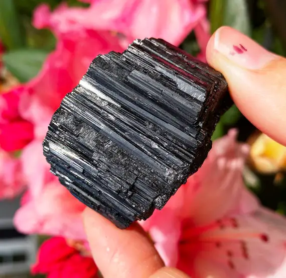 Tourmaline Crystal Rough Tourmaline Raw Crystal Tourmaline, Halloween Crystal, Protection Crystal, Cleansing Stone Rough Tourmaline Rock Elf