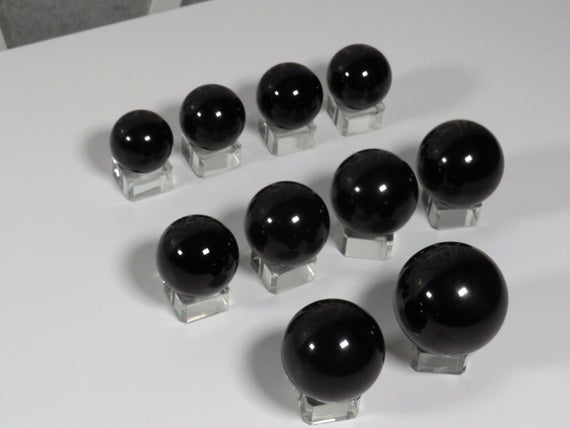 Black Tourmaline Spheres, Tourmaline Spheres, Tourmaline Gemstone, Protection Gemstone, Clears Negative Energy