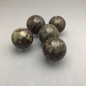 Shop Bloodstone Shapes! Dragon Blood Jasper Dragons Bloodstone Jasper Sphere (1 1/2" Diameter) For Root Chakra, Grounding, Protection, Kundalini Activation Crystal | Natural genuine stones & crystals in various shapes & sizes. Buy raw cut, tumbled, or polished gemstones for making jewelry or crystal healing energy vibration raising reiki stones. #crystals #gemstones #crystalhealing #crystalsandgemstones #energyhealing #affiliate #ad