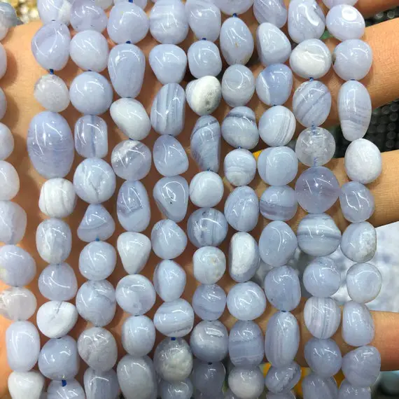 Blue Lace Agate Beads, Natural Gemstone Beads, Nugget Stone Beads For Jewelry Making 6-8mm 8-10mm