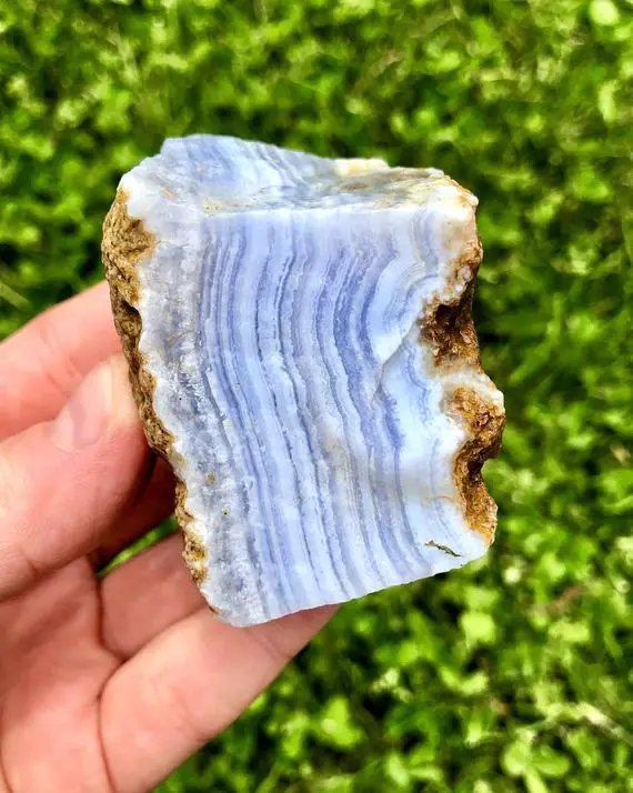Raw Blue Lace Agate Stone - Rough Blue Lace Agate - Healing Crystals And Stones - Raw Blue Lace Agate Slab - Raw Agate Stone - Raw Stones