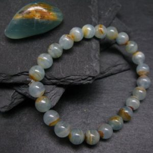 Lemurian Aquatine Calcite Genuine Bracelet ~ 7 Inches  ~ 8mm  Round Beads | Natural genuine Calcite bracelets. Buy crystal jewelry, handmade handcrafted artisan jewelry for women.  Unique handmade gift ideas. #jewelry #beadedbracelets #beadedjewelry #gift #shopping #handmadejewelry #fashion #style #product #bracelets #affiliate #ad
