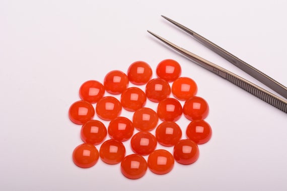 Carnelian Cabochon 12mm Rounds 1st Quality