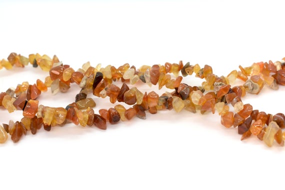 Carnelian (natural) A Grade Chip Gemstone Beads,8-10mm (32 Inch Strand) Orange Gemstone Beads, Red/orange, Beads For Trees, Tree Of Life