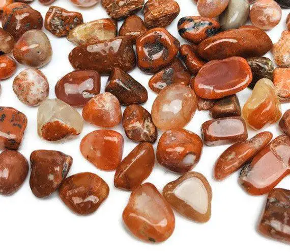 Carnelian Crystal (100g) Xs Carnelian Chips White Red Orange Stone Tumbled Bulk Crystals Polished Gravel