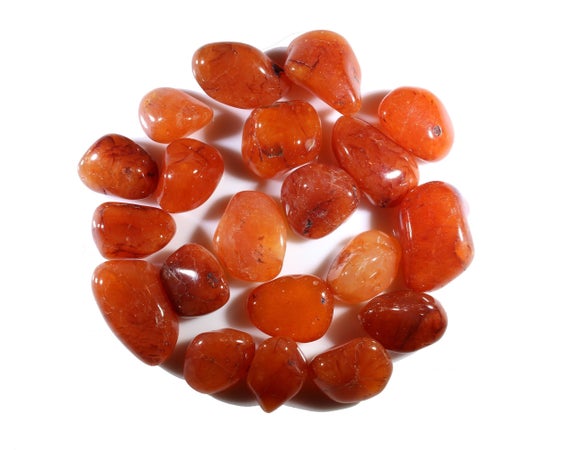Carnelian Tumbled Stones | Med 0.75" - 1" | Carnelian Tumbled Gemstones | Bulk Crystals | Wholesale Crystals | Carnelian Healing Crystals