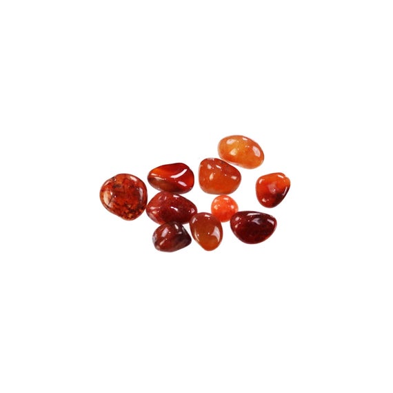 Carnelian Tumbled Stones | Orange Brown Red Tumbled Quartz Crystal Mineral Specimen