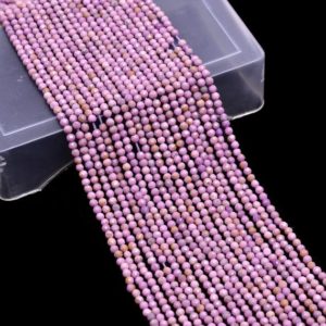 Shop Charoite Faceted Beads! Natural Charoite Gemstone 3mm Micro Faceted Beads | 13inch Strand | AAA+ Charoite Semi Precious Gemstone Loose Rondelle Beads for Jewelry | Natural genuine faceted Charoite beads for beading and jewelry making.  #jewelry #beads #beadedjewelry #diyjewelry #jewelrymaking #beadstore #beading #affiliate #ad