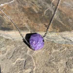 Shop Charoite Jewelry! Charoite Necklace / Single bead necklace / stone jewelry / sterling silver necklace / Faceted Charoite /Purple Necklace | Natural genuine Charoite jewelry. Buy crystal jewelry, handmade handcrafted artisan jewelry for women.  Unique handmade gift ideas. #jewelry #beadedjewelry #beadedjewelry #gift #shopping #handmadejewelry #fashion #style #product #jewelry #affiliate #ad