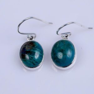Shop Chrysocolla Earrings! 925 Solid Silver Earring, Natural Chrysocolla Earrings ,Gemstone jewelry,Oval Stone Earring, Chrysocolla Earrings,Gifts for Women | Natural genuine Chrysocolla earrings. Buy crystal jewelry, handmade handcrafted artisan jewelry for women.  Unique handmade gift ideas. #jewelry #beadedearrings #beadedjewelry #gift #shopping #handmadejewelry #fashion #style #product #earrings #affiliate #ad
