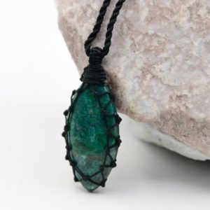 Shop Chrysocolla Jewelry! Chrysocolla Pendant, Green Turquoise Necklace, Hippie Jewelry, Healing Crystals and Stones, Women's // Men's Gifts for Birthday | Natural genuine Chrysocolla jewelry. Buy crystal jewelry, handmade handcrafted artisan jewelry for women.  Unique handmade gift ideas. #jewelry #beadedjewelry #beadedjewelry #gift #shopping #handmadejewelry #fashion #style #product #jewelry #affiliate #ad