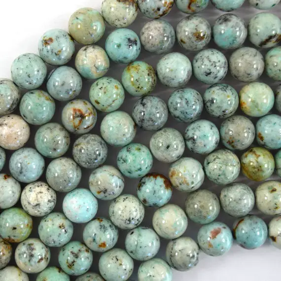Natural Green Chrysocolla Round Beads 15.5" Strand 4mm 6mm 8mm 10mm 12mm