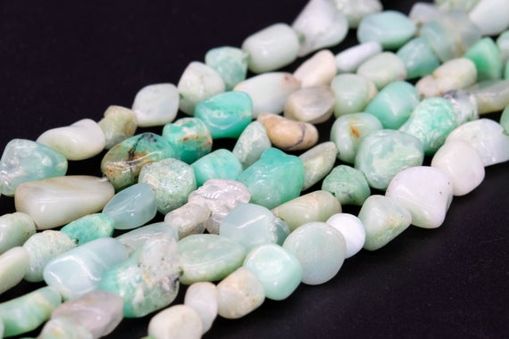 Genuine Natural Chrysoprase / Australian Jade Loose Beads Pebble Chips Shape 3-8mm