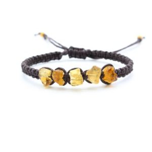 Shop Citrine Jewelry! Raw Citrine Bracelet – November Birthstone | Natural genuine Citrine jewelry. Buy crystal jewelry, handmade handcrafted artisan jewelry for women.  Unique handmade gift ideas. #jewelry #beadedjewelry #beadedjewelry #gift #shopping #handmadejewelry #fashion #style #product #jewelry #affiliate #ad