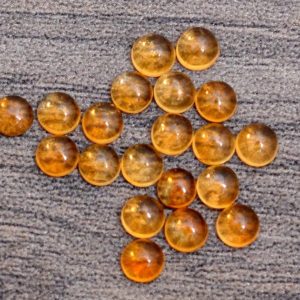 Shop Citrine Round Beads! Natural Citrine Gemstone 4mm Round Cabochon | Citrine Semi Precious Gemstone Flat Back Smooth Cabochon | Citrine Loose Gemstone Cabochon | Natural genuine round Citrine beads for beading and jewelry making.  #jewelry #beads #beadedjewelry #diyjewelry #jewelrymaking #beadstore #beading #affiliate #ad