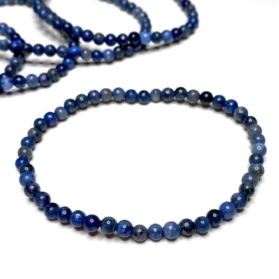 Dumortierite Crystal Bracelet, Dumortierite Gemstone Beaded Bracelet