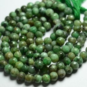 Shop Emerald Faceted Beads! 10 Inches Strand Natural Emerald Balls Beads 5.5mm to 6mm Faceted Gemstone Balls Beads Genuine Emerald Beads Precious Stone No3988 | Natural genuine faceted Emerald beads for beading and jewelry making.  #jewelry #beads #beadedjewelry #diyjewelry #jewelrymaking #beadstore #beading #affiliate #ad
