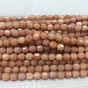 Shop Orange Calcite Beads! Faceted Peach Calcite 7x8mm Barrel Cut Genuine Gemstone Loose Beads 15 inch Jewelry Supply Bracelet Necklace Material Support Wholesale | Natural genuine faceted Orange Calcite beads for beading and jewelry making.  #jewelry #beads #beadedjewelry #diyjewelry #jewelrymaking #beadstore #beading #affiliate #ad