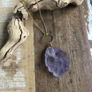 Shop Fluorite Necklaces! Fluorite slab necklace | Natural genuine Fluorite necklaces. Buy crystal jewelry, handmade handcrafted artisan jewelry for women.  Unique handmade gift ideas. #jewelry #beadednecklaces #beadedjewelry #gift #shopping #handmadejewelry #fashion #style #product #necklaces #affiliate #ad