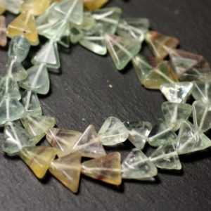 Shop Fluorite Bead Shapes! Fil 37cm 44pc env – Perles de Pierre – Fluorite Multicolore Triangles 6-10mm – 8741140013124 | Natural genuine other-shape Fluorite beads for beading and jewelry making.  #jewelry #beads #beadedjewelry #diyjewelry #jewelrymaking #beadstore #beading #affiliate #ad