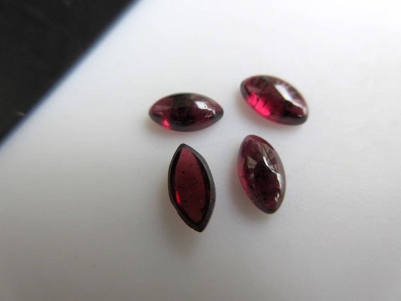 20 Pieces 7x4mm Each Natural Mozambique Garnet Marquise Shaped Smooth Flat Back Loose Cabochons Bb435