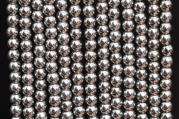 Silver Hematite Loose Beads Round Shape 2mm 3mm 4mm