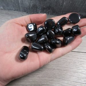 Shop Tumbled Crystals & Pocket Stones! Hematite Small Tumbled Stone T70 | Natural genuine stones & crystals in various shapes & sizes. Buy raw cut, tumbled, or polished gemstones for making jewelry or crystal healing energy vibration raising reiki stones. #crystals #gemstones #crystalhealing #crystalsandgemstones #energyhealing #affiliate #ad