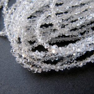 Shop Gemstone Chip & Nugget Beads! Herkimer diamond beads • 3-4-5-6-7-8-9-10-11mm • AAA sparkling nuggets • Double terminated quartz crystals  • April birthstone | Natural genuine chip Gemstone beads for beading and jewelry making.  #jewelry #beads #beadedjewelry #diyjewelry #jewelrymaking #beadstore #beading #affiliate #ad